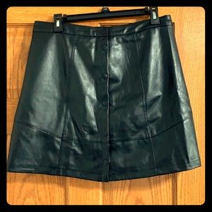 Faux Leather Skirt